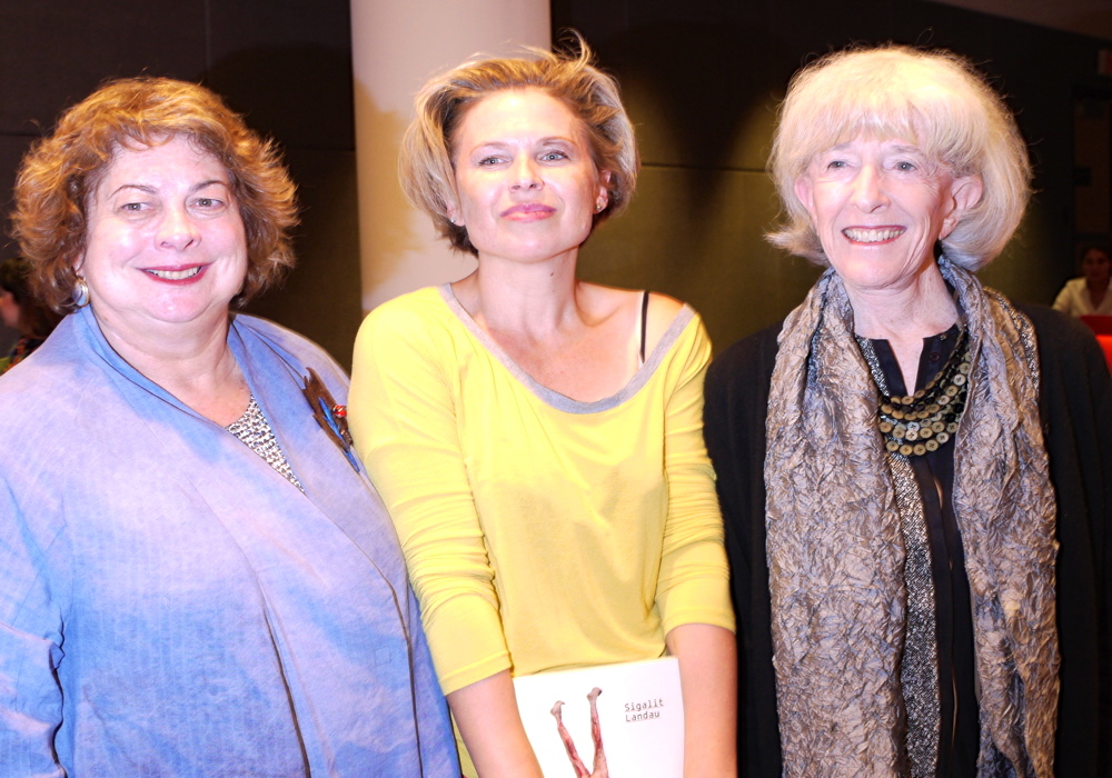 Ferris Olin and Judith Brodsky with artist Sigalit Landau 07