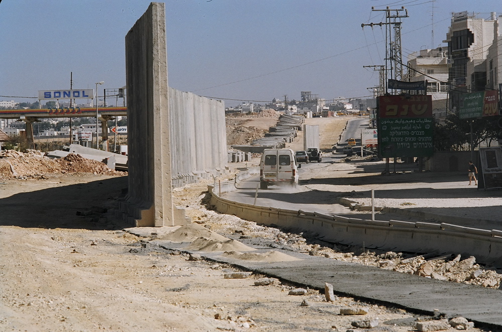 Part of the Barrier Wall on the road from Ar Ram to Qalandiya, September 2004 Ar Ram Sept. 04, 03
