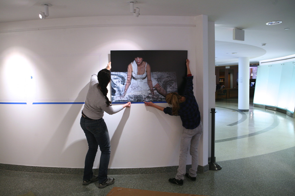 Putting up a photograph from Erasure Borderline 004