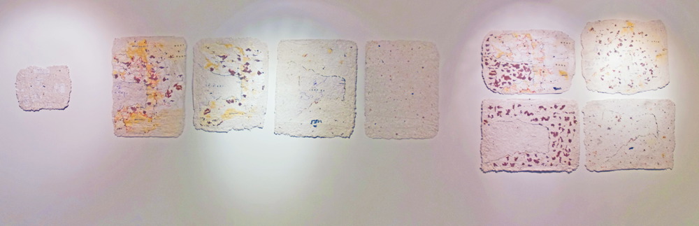 Shredded Land (2010), 9 Paper maché works, Closure maps of Jerusalem Borderline 010