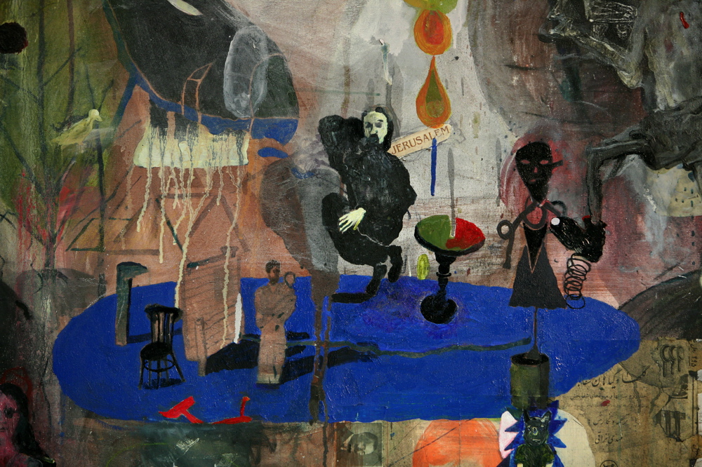 Part from oil painting by Zvi Tolkovsky Dada-Jerusalem 031