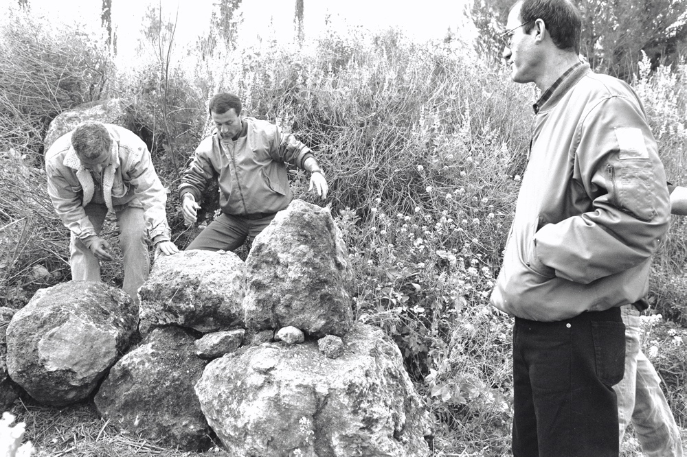 Relocation in 1997 of a 3rd memorial stone in a new plot of land outside the Forbidden Forest in collaboration with the Jewish National Fund Mobile Forests 006