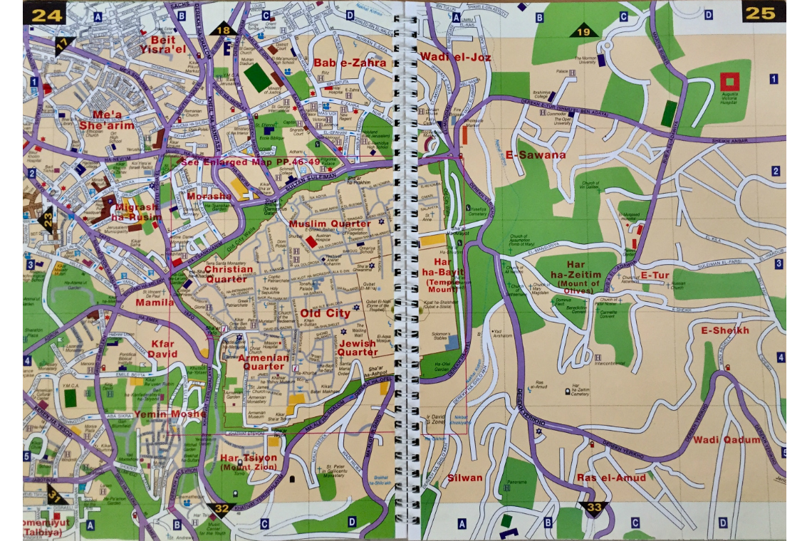 The New street atlas of Jerusalem Road Map 4