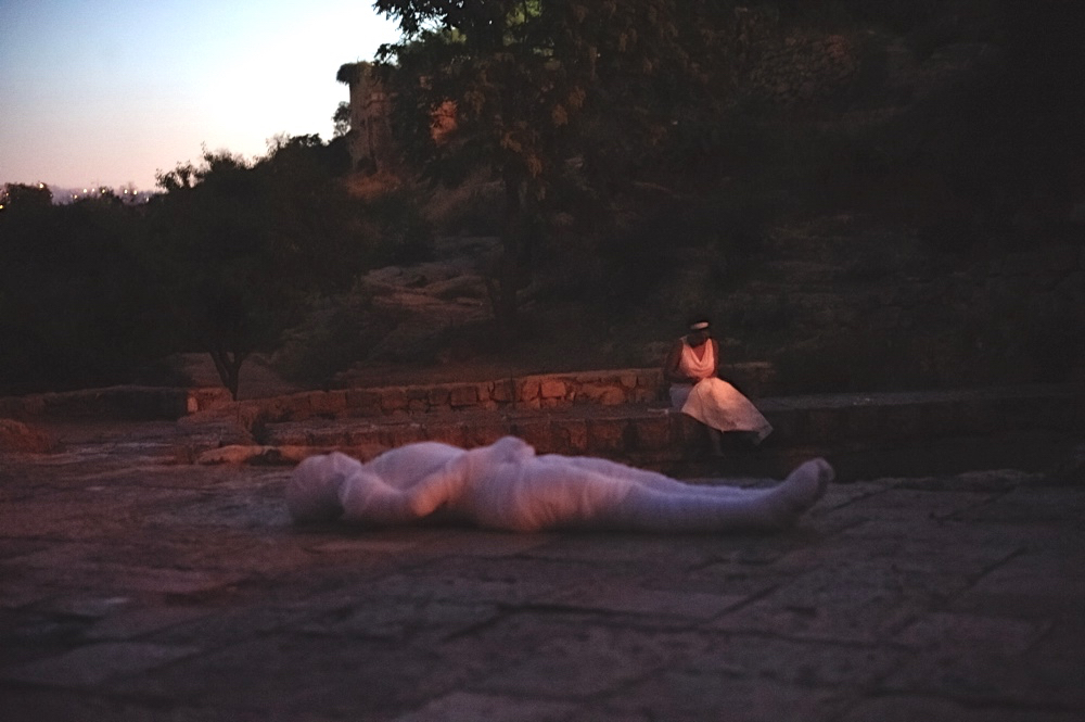 Performance on the ruins of the Arab village of Lifta, 2013, photo Yair Tsriker ariane_littman_the_spring_022013_02