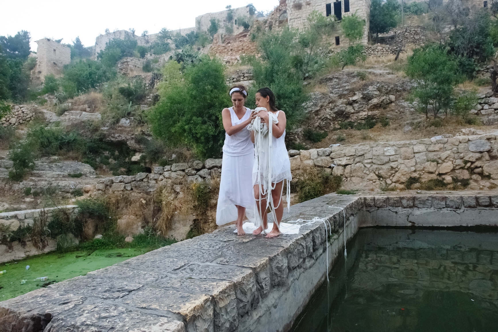 Performance on the ruins of the Arab village of Lifta, 2013, photo Yair Tsriker ariane_littman_the_spring_032013_04